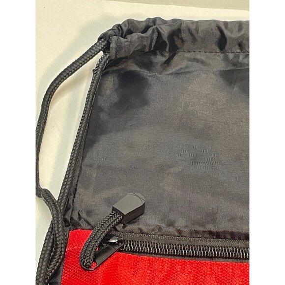 Bubba Gump Shrimp Co. drawstring cinch bag backpack 17" x 13" 2008 red - Picture 6 of 7